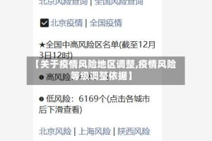 【关于疫情风险地区调整,疫情风险等级调整依据】