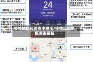 疫情地区风险查小程序/疫情风险地区查询系统