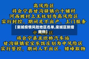 【栾城疫情风险地区名单,栾城区新增病例】