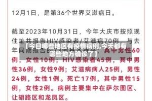【今日哪些地区有疫情病例,今天都有哪些地方确诊了】