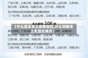 【什么是无本土疫情地区,什么叫做本土无症状病例】