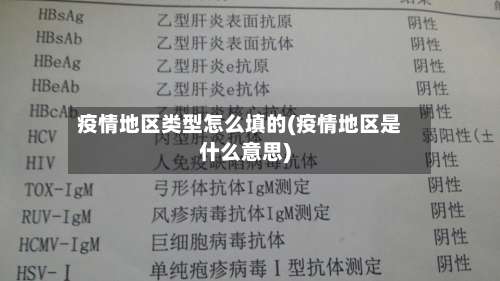 疫情地区类型怎么填的(疫情地区是什么意思)-第1张图片