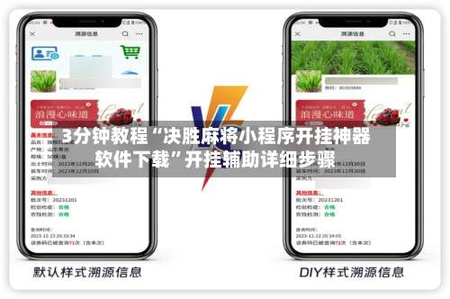 3分钟教程“决胜麻将小程序开挂神器软件下载”开挂辅助详细步骤-第2张图片