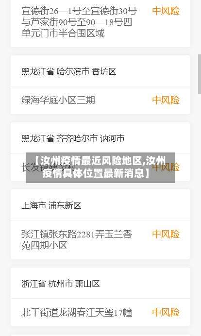 【汝州疫情最近风险地区,汝州疫情具体位置最新消息】-第1张图片