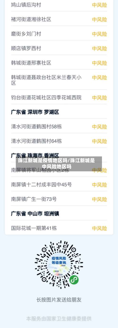 珠江新城是疫情地区吗/珠江新城是中风险地区吗-第2张图片