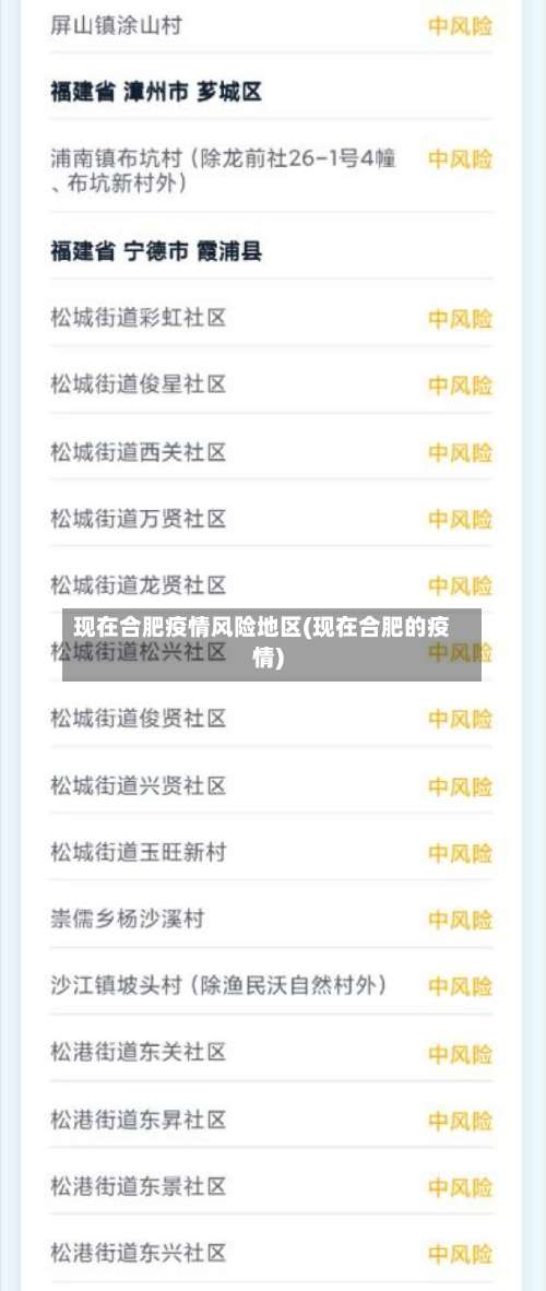 现在合肥疫情风险地区(现在合肥的疫情)-第3张图片