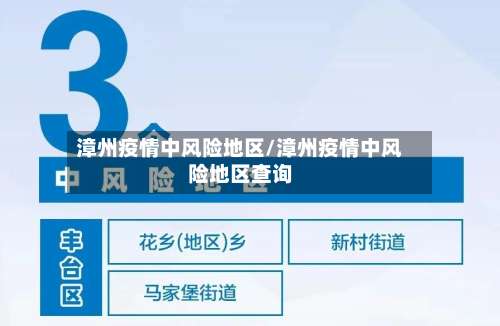 漳州疫情中风险地区/漳州疫情中风险地区查询-第2张图片