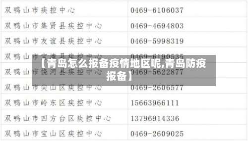 【青岛怎么报备疫情地区呢,青岛防疫报备】-第1张图片