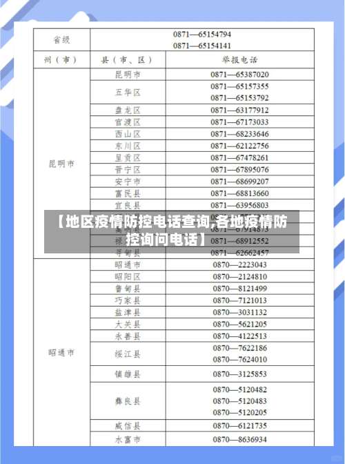 【地区疫情防控电话查询,各地疫情防控询问电话】-第2张图片