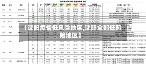 【沈阳疫情低风险地区,沈阳全部低风险地区】-第1张图片